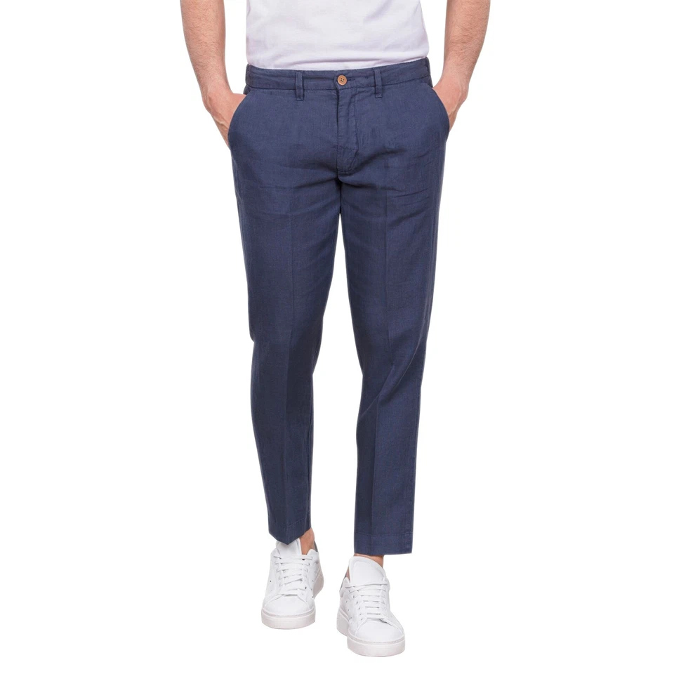 Pantalon homme 100 % lin chinois léger élégant jean sac America VEQUE - Photo 4/4