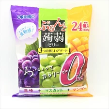 Orihiro FruitJelly-Grape & MuscatGrape & Mango 24 Pc【蒟蒻果凍 巨峰+青葡萄+芒果】
