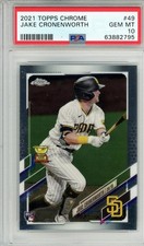 2021 Topps Chrome Baseball San Diego Padres Jake Cronenworth Base Psa 10