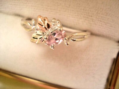 10K SOLID GOLD LEAFS ON Silver/ OCTOBER B.STONE-SZ.  6   only