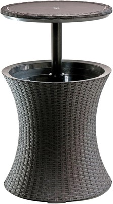 Keter Pacific Cool Bar Outdoor Patio Furniture and Hot Tub Side Table