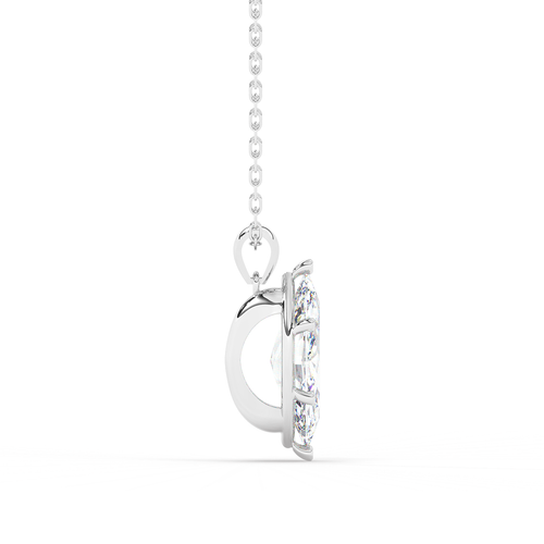 IGI, F/VS1, 2.00 CT Solitaire Lab-Grown Marquise Diamond Pendant, 18K White Gold - Picture 5 of 15
