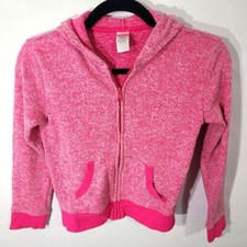 Gymboree Kids Size M 7-8 Girls Pink Hooded Jacket Sweatshirt Full Zipper