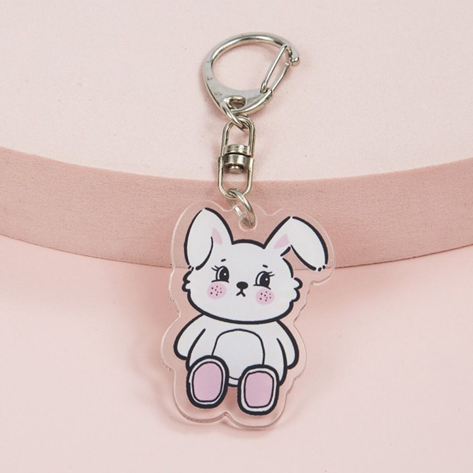 Holder Car Accessories Bunny Keyring Acrylic Key Chain Key Ring Puppy