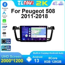 For PEUGEOT 508 CarPlay Car Radio Head Unit GPS Stereo Multimedia Player Screen
