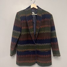 VTG First Option Women  s Blazer Tapestry Southwestern Aztec Print Size Medium