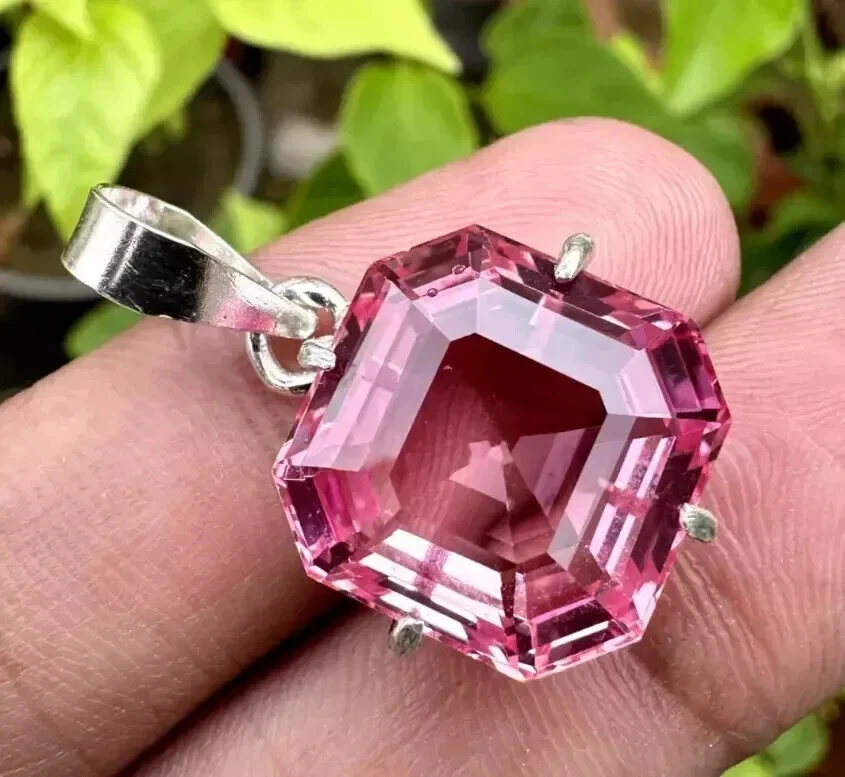 Natürlich 26 Karat Padparadscha Saphir Zertifiziert Lose Edelstein 925 Silber - Bild 3 von 4