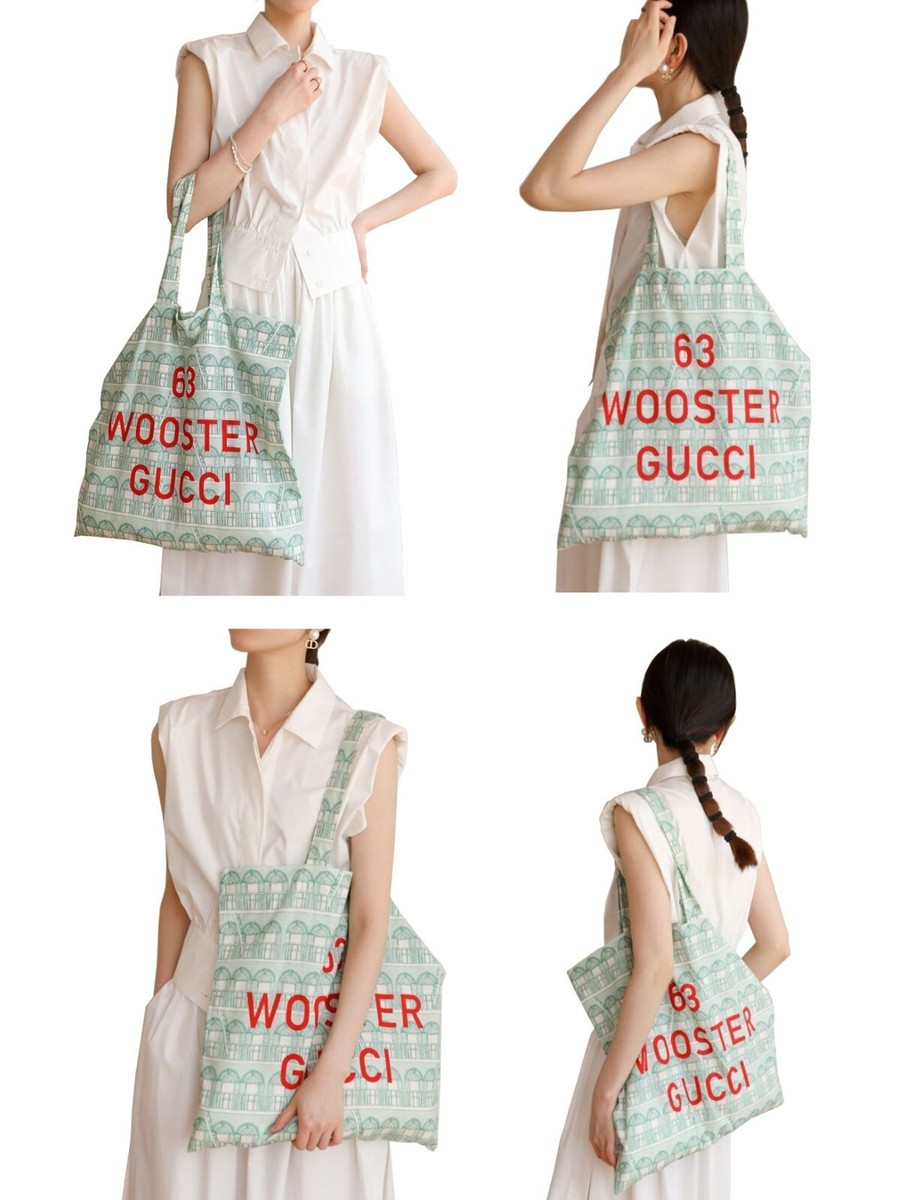 GUCCI NY Museum of Art Limited Edition Green Eco Tote Bag New | eBay