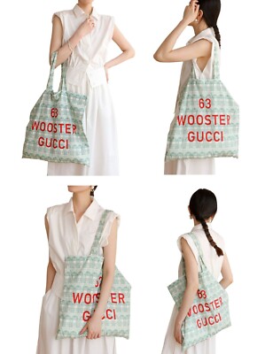GUCCI NY Museum of Art Limited Edition Green Eco Tote Bag New | eBay