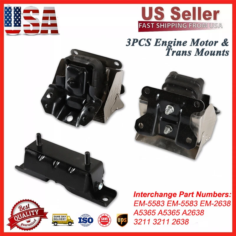 Set De 3 Soportes De Motor Y Transmisión Delanteros Para Chevrolet Suburban Y GMC Yukon XL – Aero Spark 1373ASMMS3