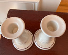 RED Burgundy CANDLESTICKS LONGABERGER Ceramic Woven Traditions 5” USA Made — photo 5