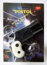 RARE VINTAGE 80'S ECHO KILLER PISTOL ELECTRONIC GUN SOUNDS KEY CHAIN TAIWAN NEW 