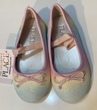 The Children s Place Girls Flats Size 6 Multi-Colored Sparkly Shoes New w/o Tags