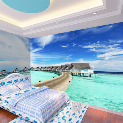 3D Sea Sky K7259 Wallpaper Mural Self-adhesive Removable Sticker Panda