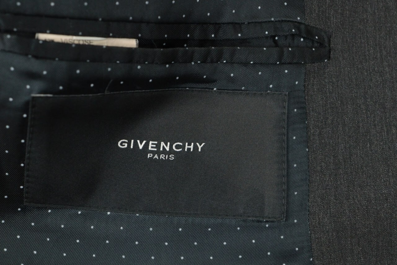 GIVENCHY Gray Wool Two Button Single Breast Blaze… - image 18