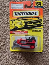 fiammiferi auto bulldozer rosso RARISSIMO colore attrezzatura edile 