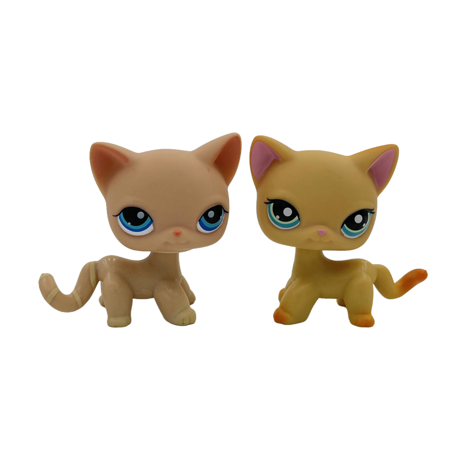 2pcs Littlest pet shop Toys girls bobble head short hair cats #228 and #339