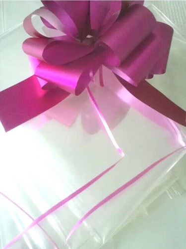 💜BABY Cellophane Hamper Bag & Bows Baby Pram Wrapping Birthday Christmas Gifts - Picture 19 of 98