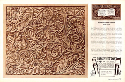 Leather Craft Doodle Pattern       ARIZONA STYLE SADDLE STAMPING