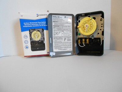 Intermatic T101 Mechanical Time Switch-Industrial Heavy Duty SPST 24Hr 120V-(F31