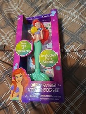 Disney Princess Ariel The Little Mermaid and Flounder Pen  Pad Set New