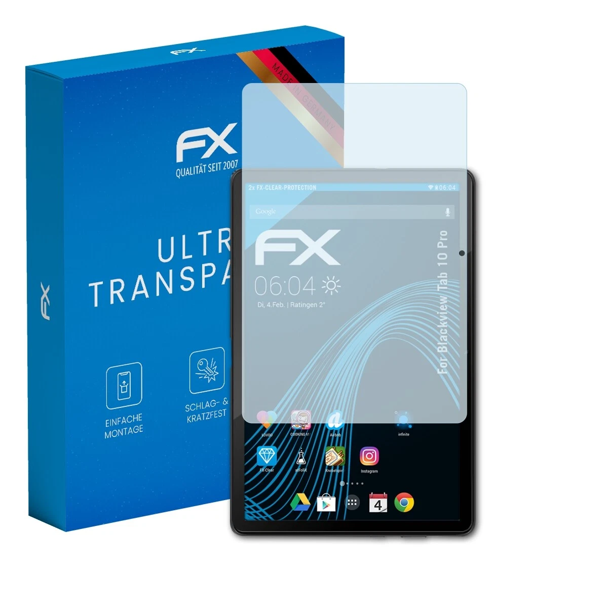 AtFoliX 2x Screen Protector for Blackview Tab 10 Pro Screen Protector Clear Film