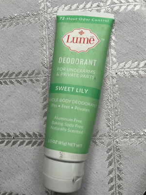 SWEET LILY LUME Whole Body Deodorant CREAM STICK 2.2oz NEW Discontinued