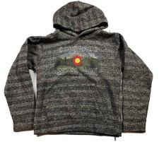 Rocky Mountain Estes Park Colorado Logo Hoodie Sweatshirt Long Rock Gray Youth S
