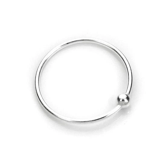 Sterling silver deals captive bead ring