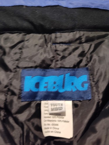 Iceburg Outerwear Snow Ski Pants Blue Insulated Youth Size Medium 10/12 68986 - Picture 12 of 14