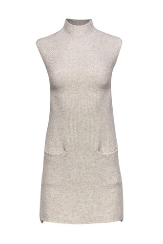 Vince Sleeveless Mock Neck Oatmeal 