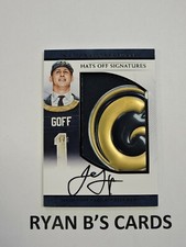 2016 National Treasures JARED GOFF Hats Off Signatures Auto #6/6 RC SICK PATCH!!