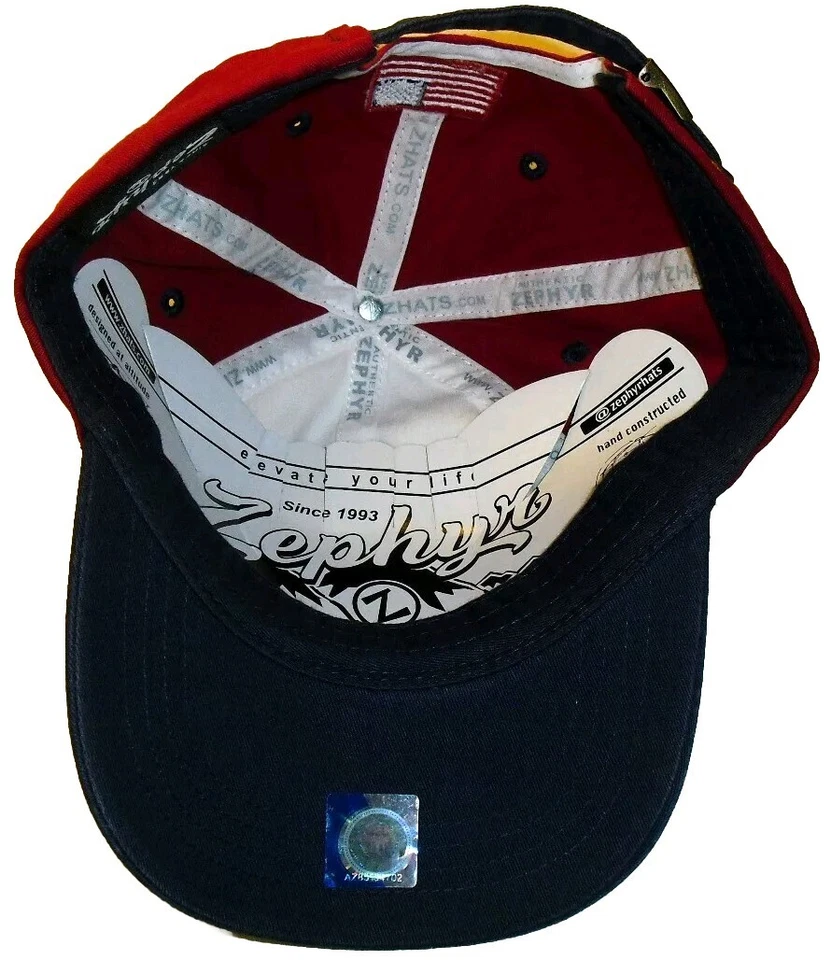 Texas Tech Red Raiders Red White Blue Zephyr Mens Strapback hat Cap New Ncaa - Image 2 of 4