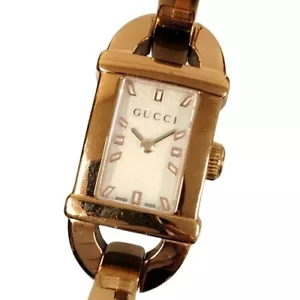 Montre bracelet pour femme GUCCI 6800L bracelet cadran coque quartz montre en or d'occasion