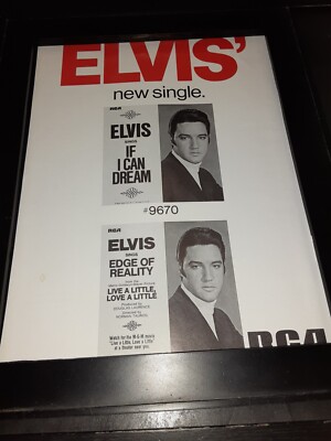 Elvis Presley エルヴィス 限定7500枚　プレート2 22K Elvis Presley If I Can Dream Rare Original Promo Poster Ad Framed