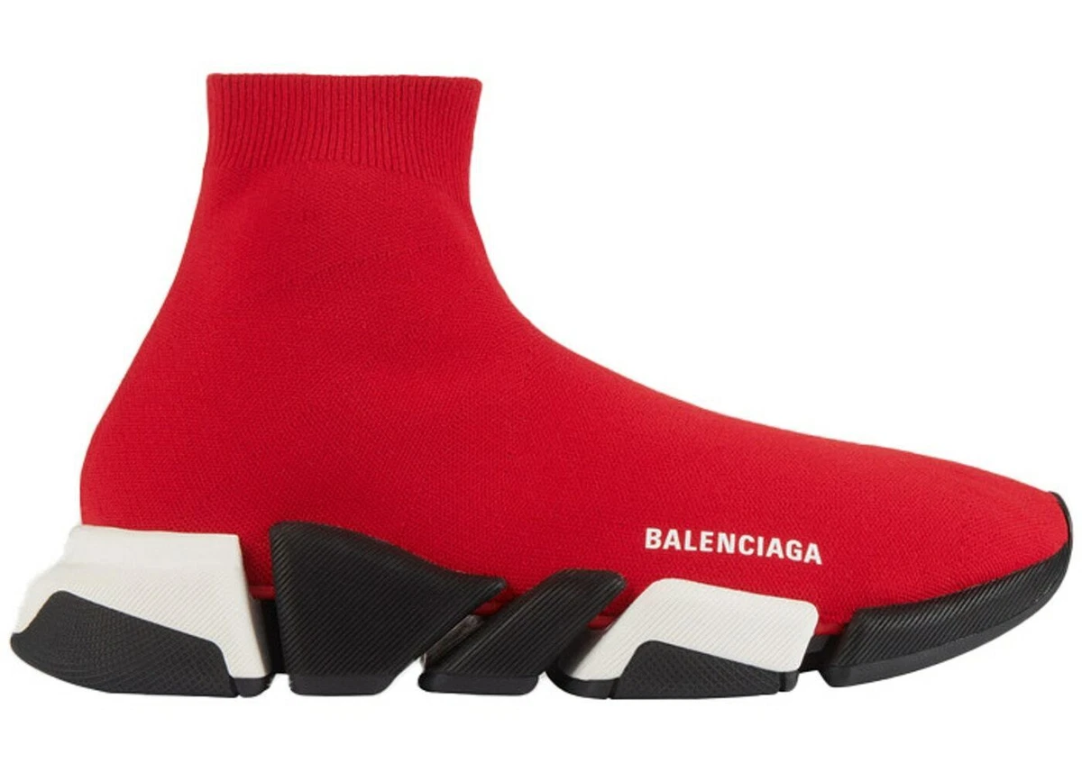 Balenciaga Speed Knit Trainer 'Red Black