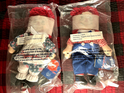 85th Raggedy Ann & 80th Andy Birthday Vintage Applause Dakin 12'' Inch SEALED BAG
