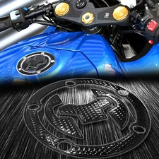 Gas Tank Fuel Cap Cover Guard Pad 17-23 GSXR/GSXS 750/1000/SV Perforated Black