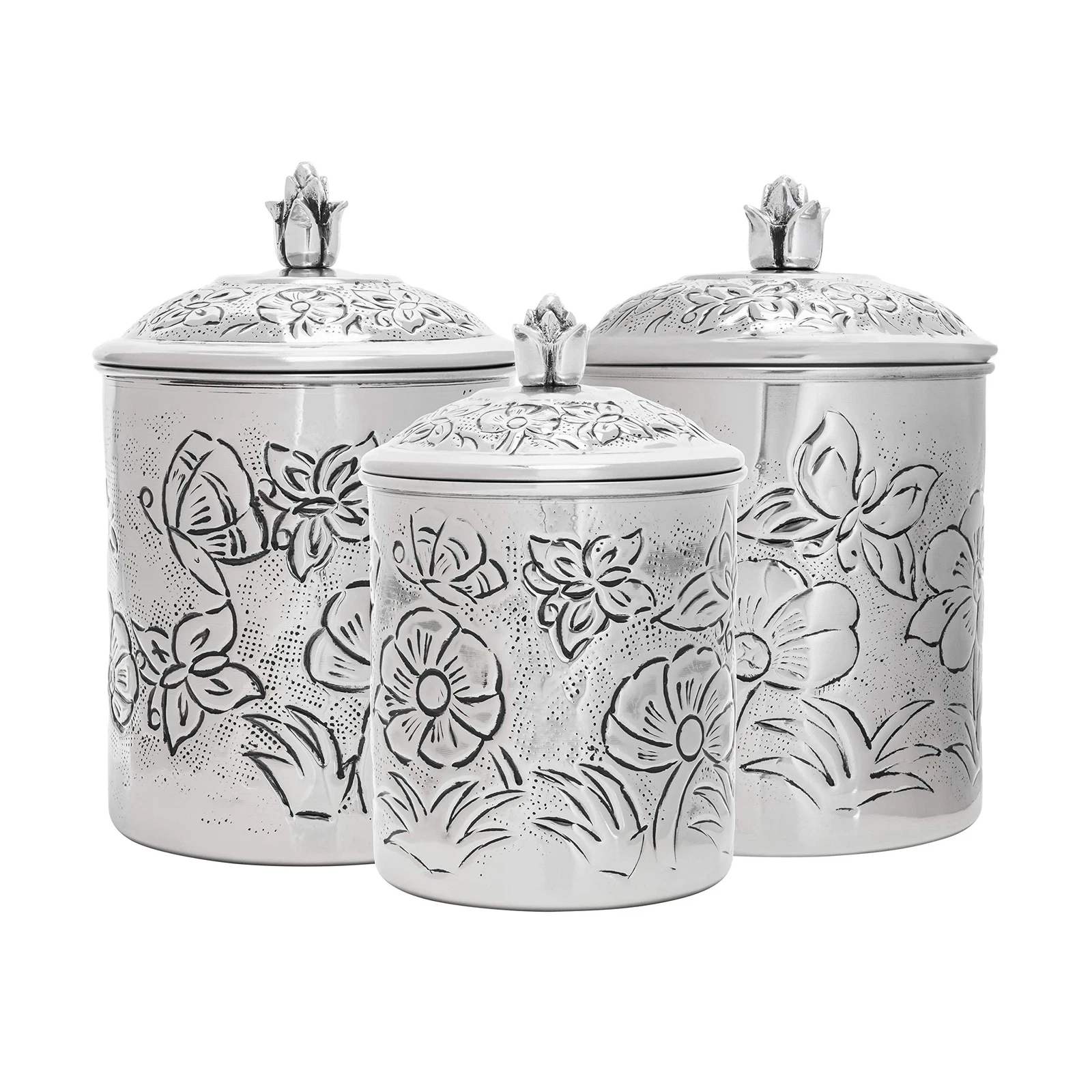 Old Dutch International Embossed Butterfly Canister Set, 3 pcs
Opens in a new window or tab