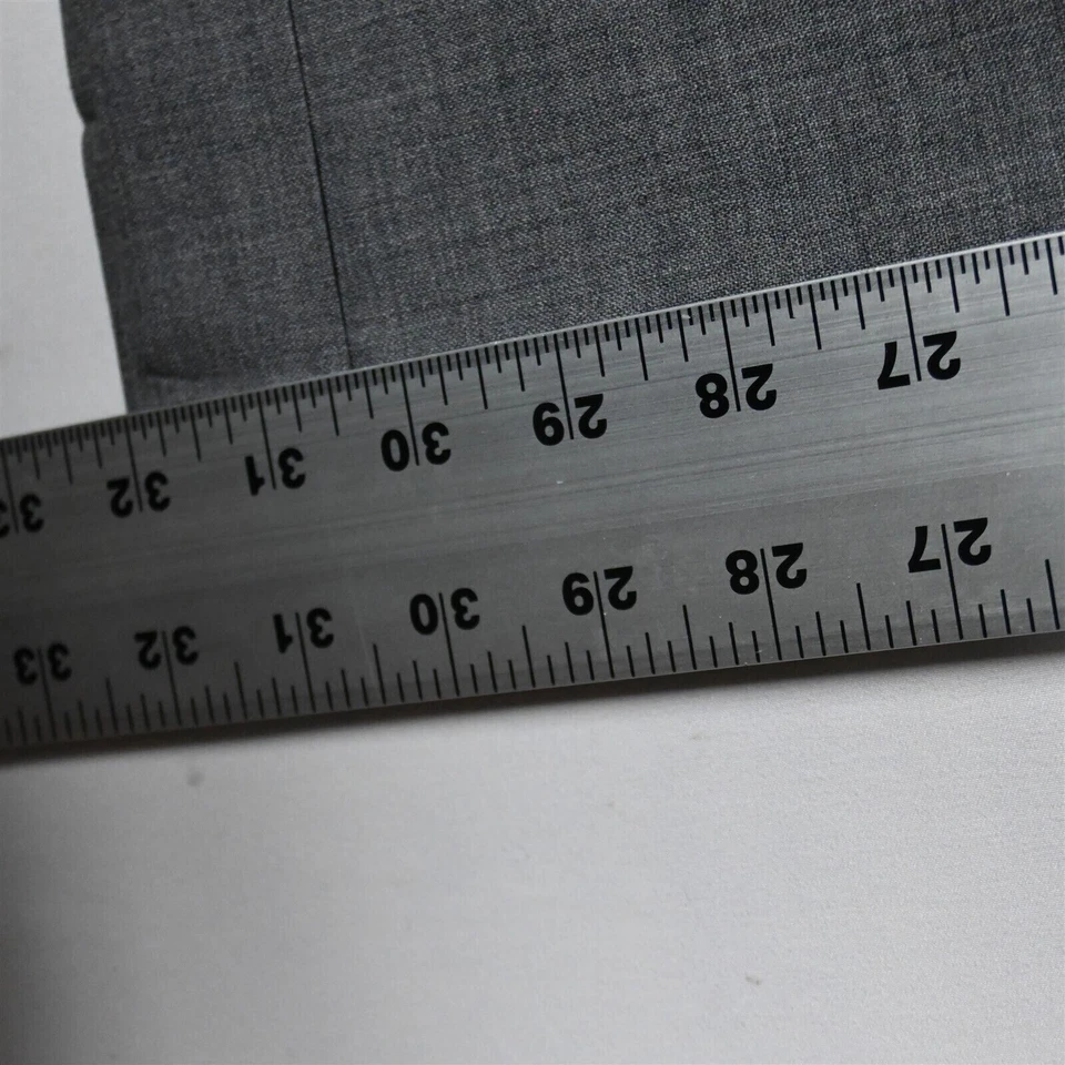 Pantalón de vestir Chaps Ralph Lauren 35x32 gris dinero antiguo plisado con puños 100 % lana para hombre Foto 4 de 4