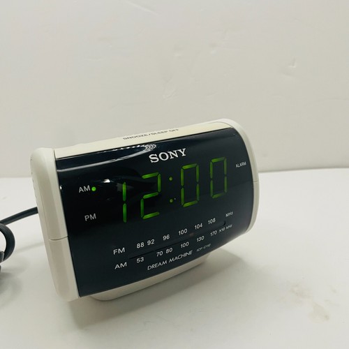 Sony ICFC112 White Dream Machine Alarm Clock FM/AM Radio Tested eBay