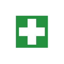Znak ratunkowy jako symbol pierwszej pomocy wg ISO 7010