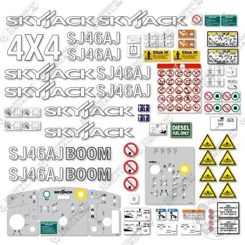 Fits SkyJack SJ46AJ Decal Kit Boom Lift Replacement Stickers - 3M Vinyl!