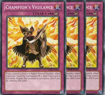 yugioh 3x Champion's Vigilance SDBE-EN039 COMMON ENGLISCH