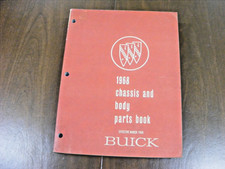 1968 Buick Chassis And Body Parts Book Manual Nice Condition