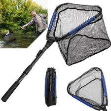 Floating Fishing Net, 35" Fishing Landing Net with Collapsible Telescopic Pol...
