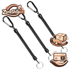 3 St&uuml;ck Spiral Schl&uuml;sselanh&auml;nger, Ausziehbare Schl&uuml;sselkette, Angeln Lanyards Bo