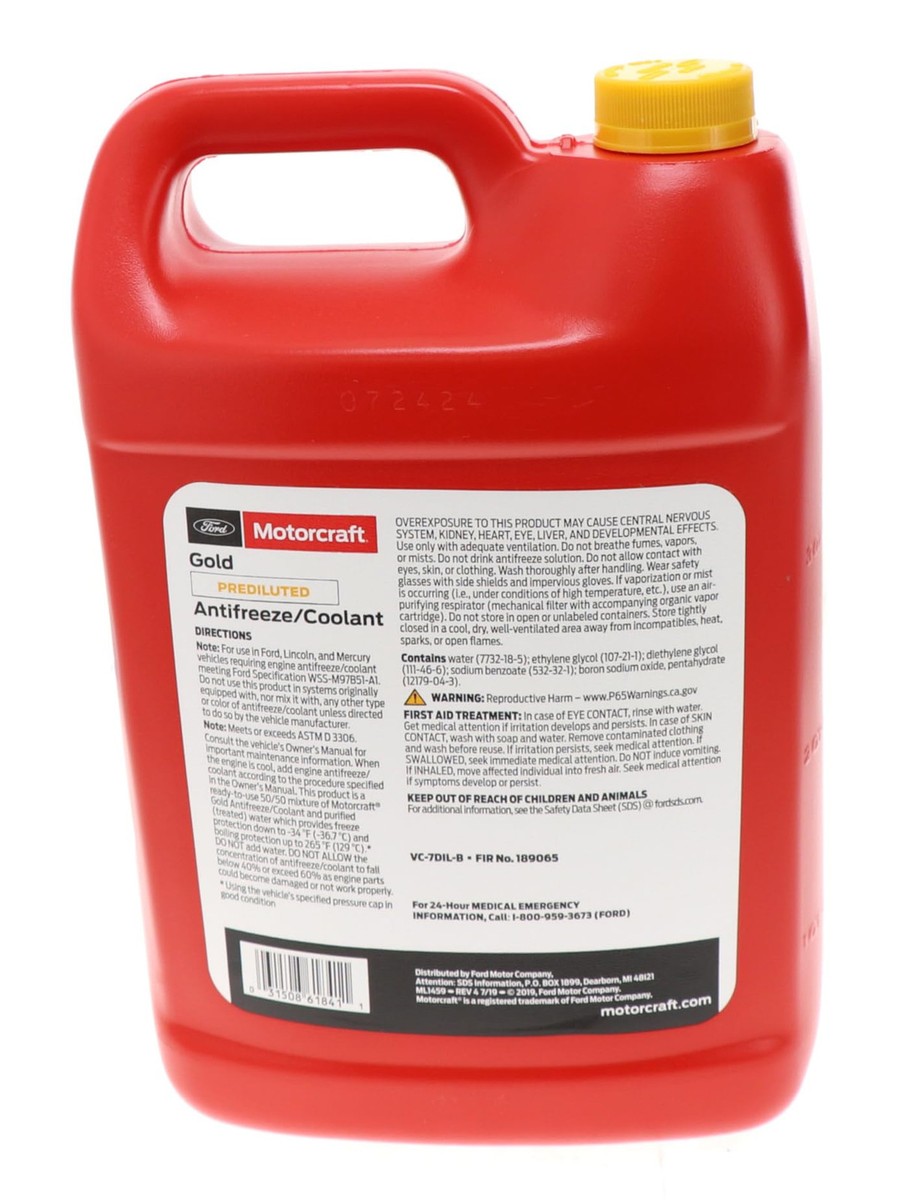 1 Gallon Yellow Ethylene Glycol Antifreeze Coolant for Gas Diesel
