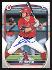Joe Redfield Signed 2023 1st Bowman Draft Card # BD-122 Los Angeles Angels 1