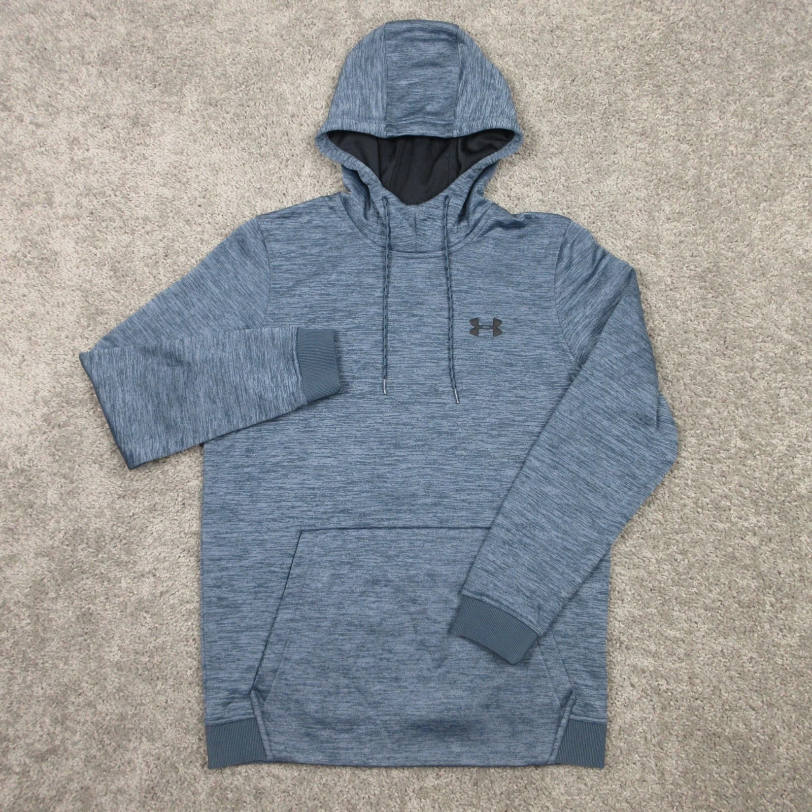 Under Armour Sweater Mens Small Blue ColdGear Fleece Pullover Hoodie Sweatshirt